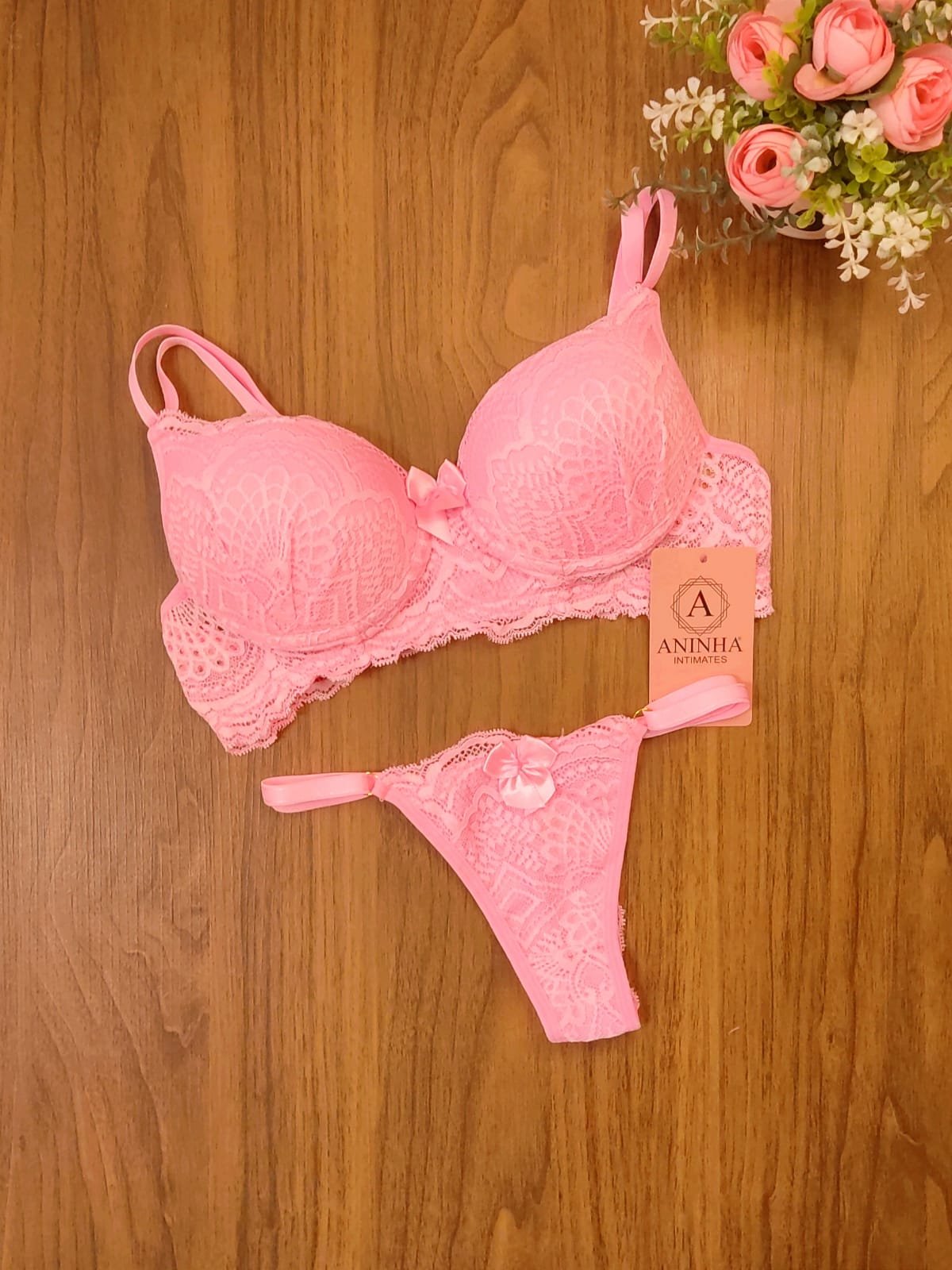 Conjunto Dubai Rosa Babaloo Aninha Intimates Lingerie