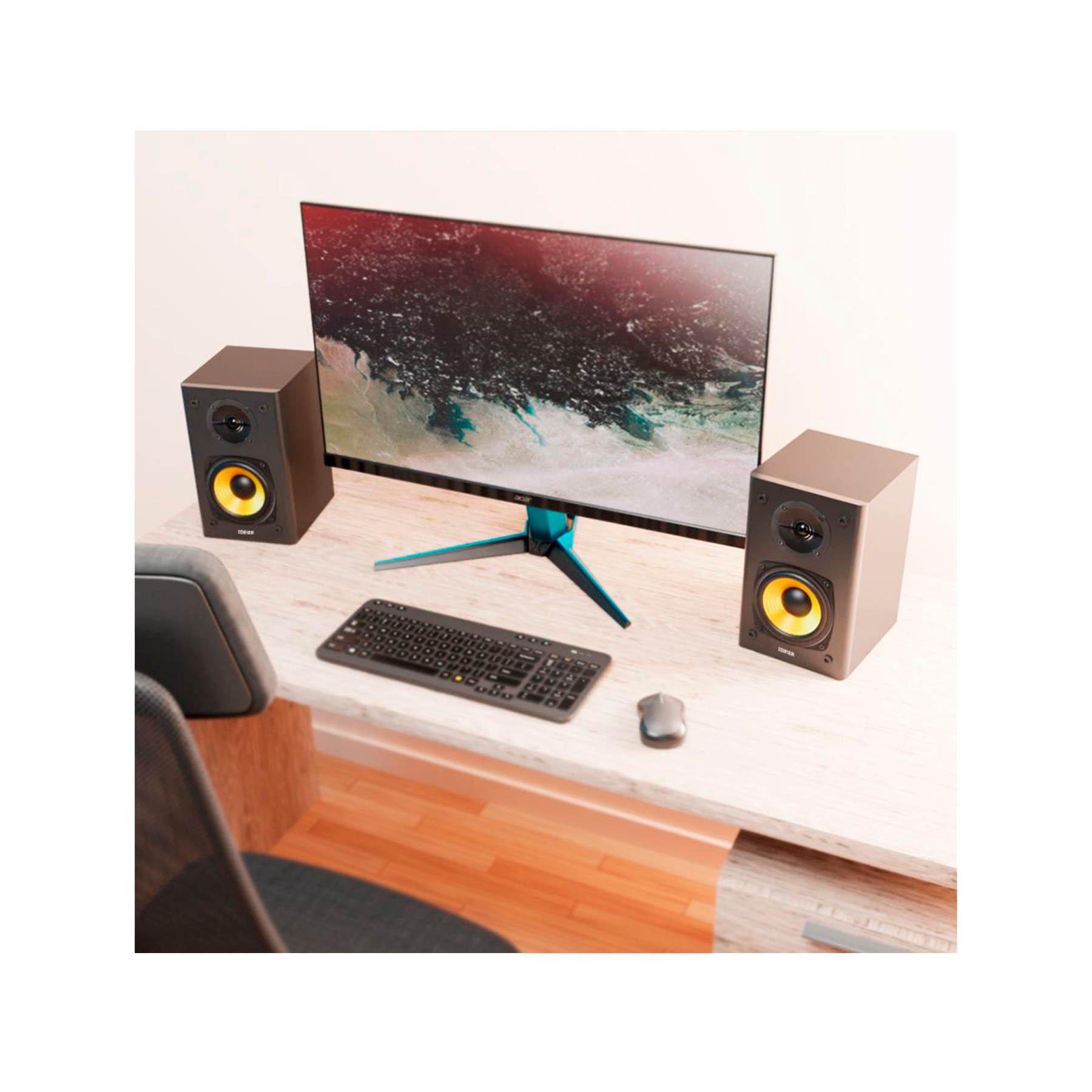 Monitor de Áudio R1000T4 Edifier 24W RMS Bivolt Preto Audio Prime