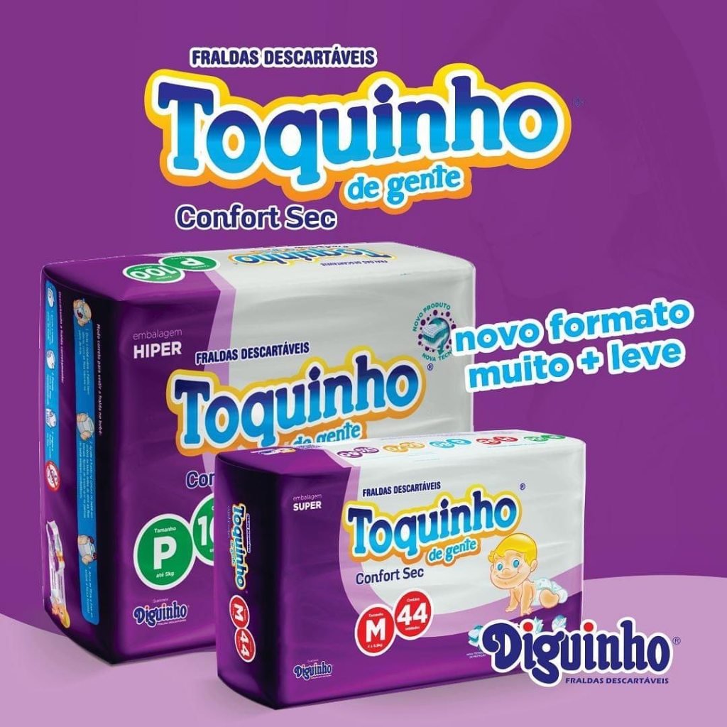 Fralda Descartável Infantil Toquinho De Gente BASIC PLUS JUMBO P 80