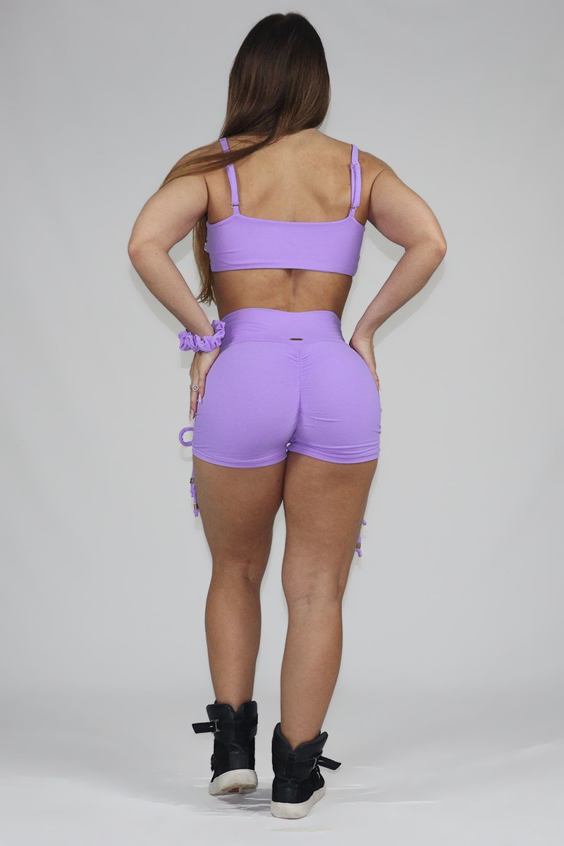 Shorts Fitness Modelador De Bumbum Agapanto Cor Lilas