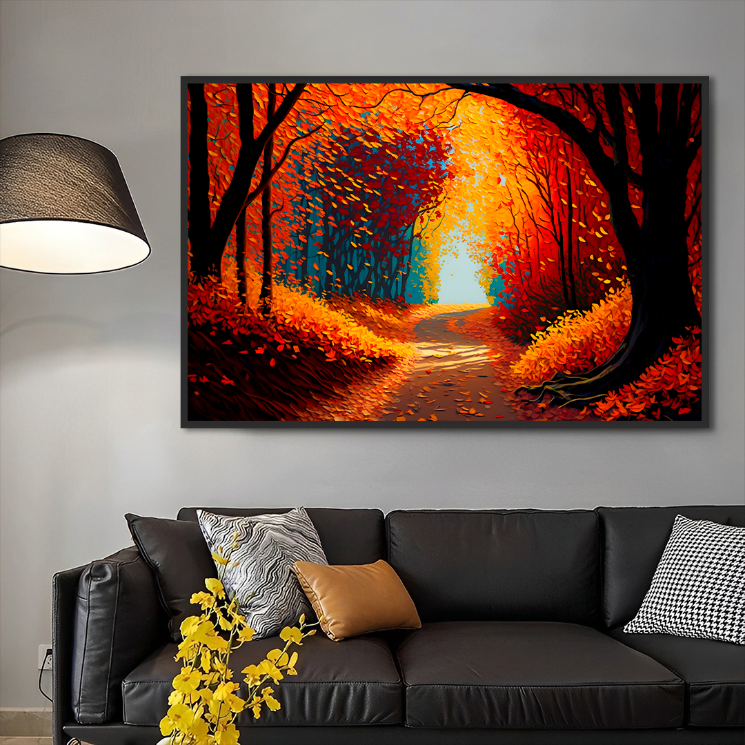 Quadro Decorativo Caminho Laranja