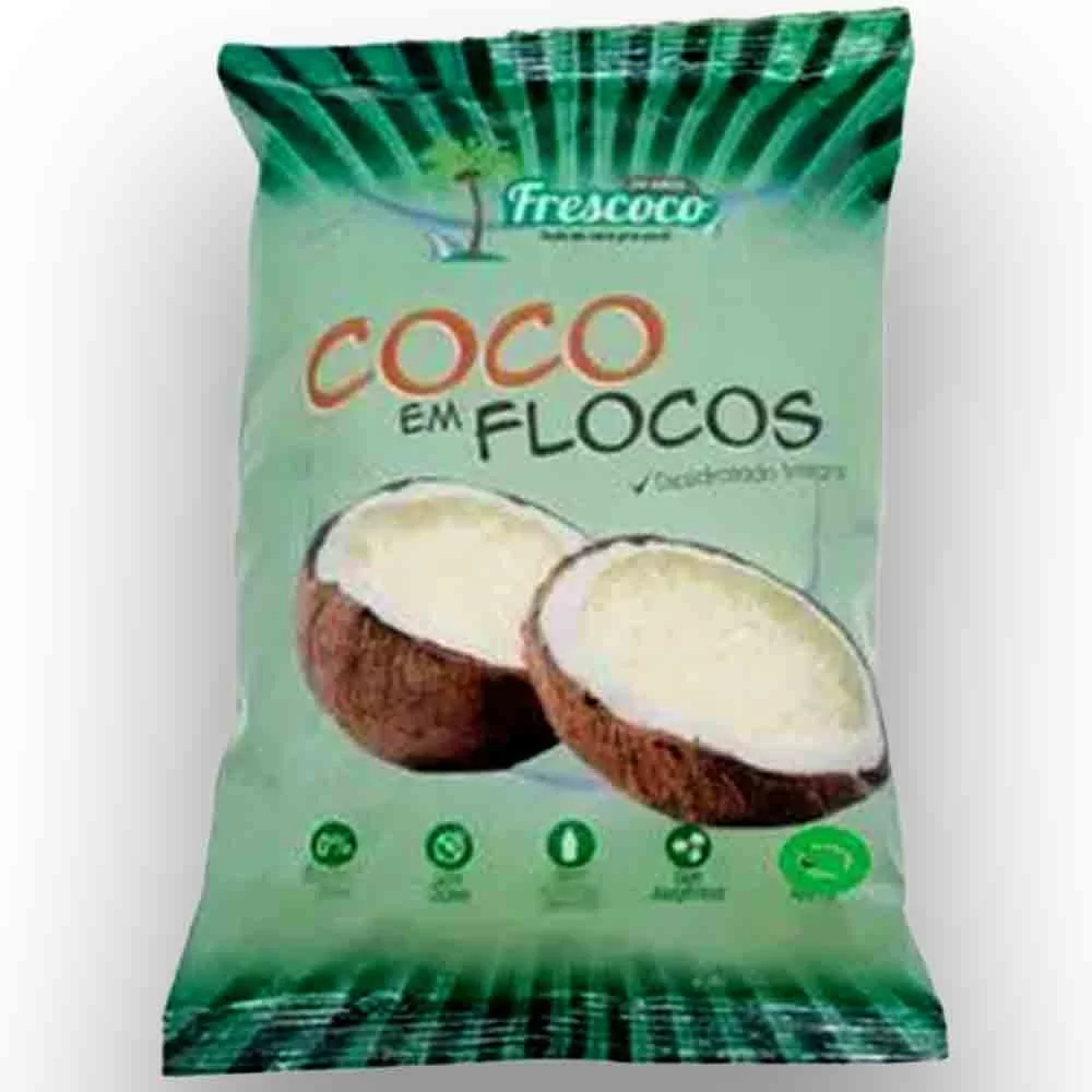 Coco Ralado Flocos Integral 500g Frescoco