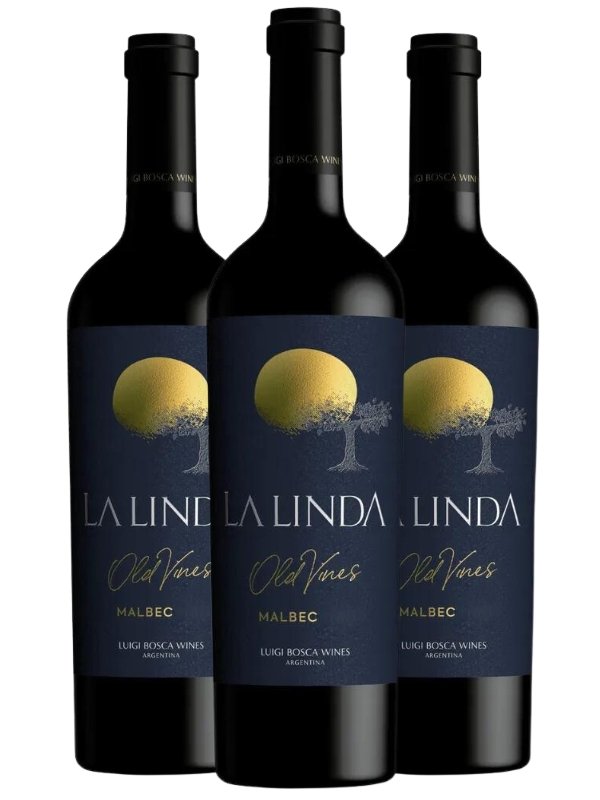 Kit 3 Garrafas Vinho Tinto La Linda Old Vines Malbec 750 ML