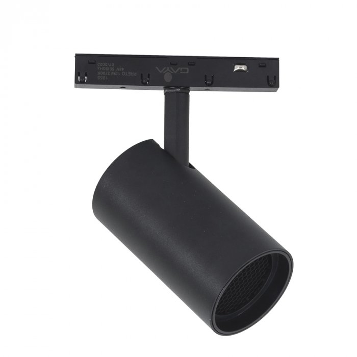 Spot Trilho Mag 12W 48V Aluminio Preto 2700K Gaya Led