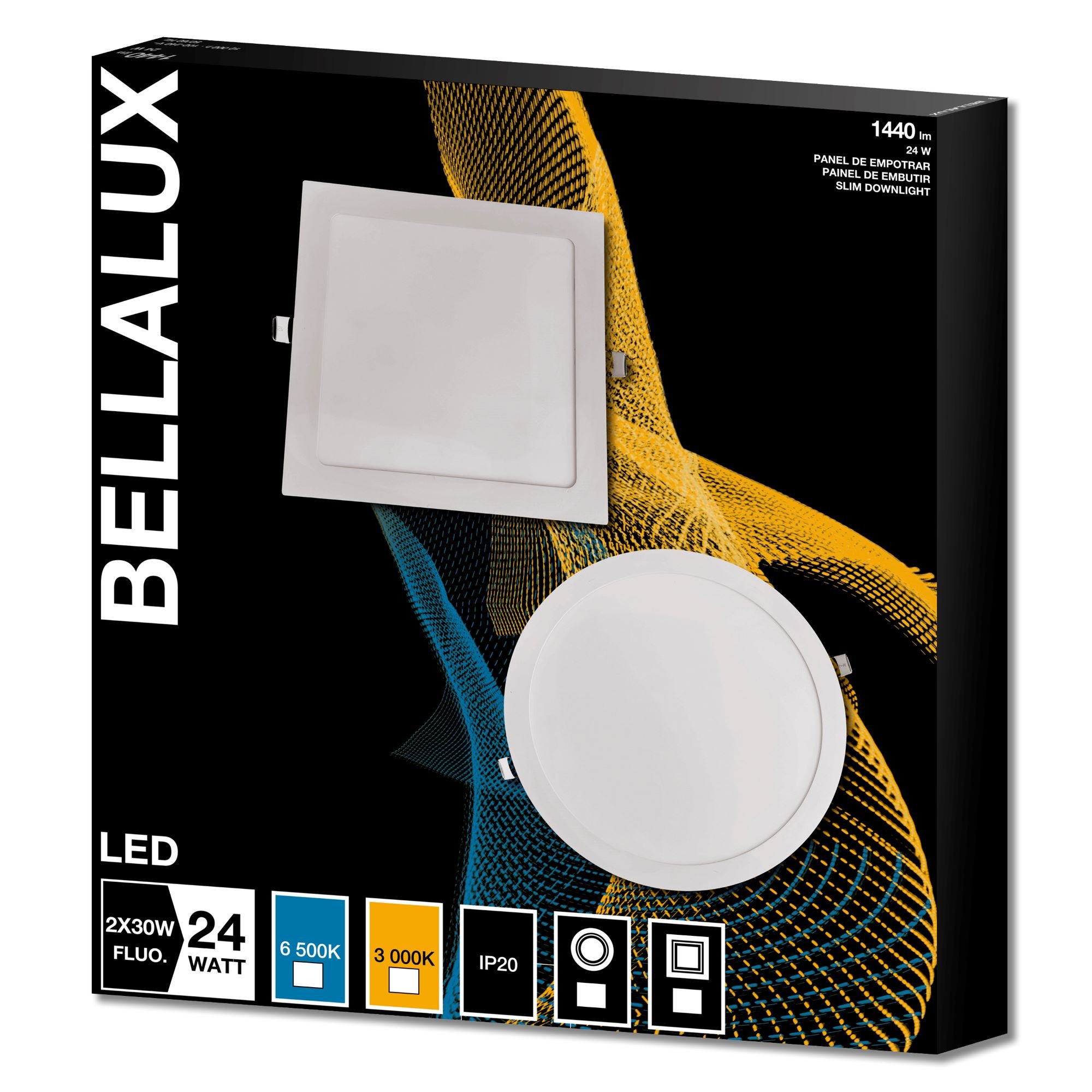 Painel De Led Embutir 24W Quadrado Branco 3000k Bellalux 24w 3000k