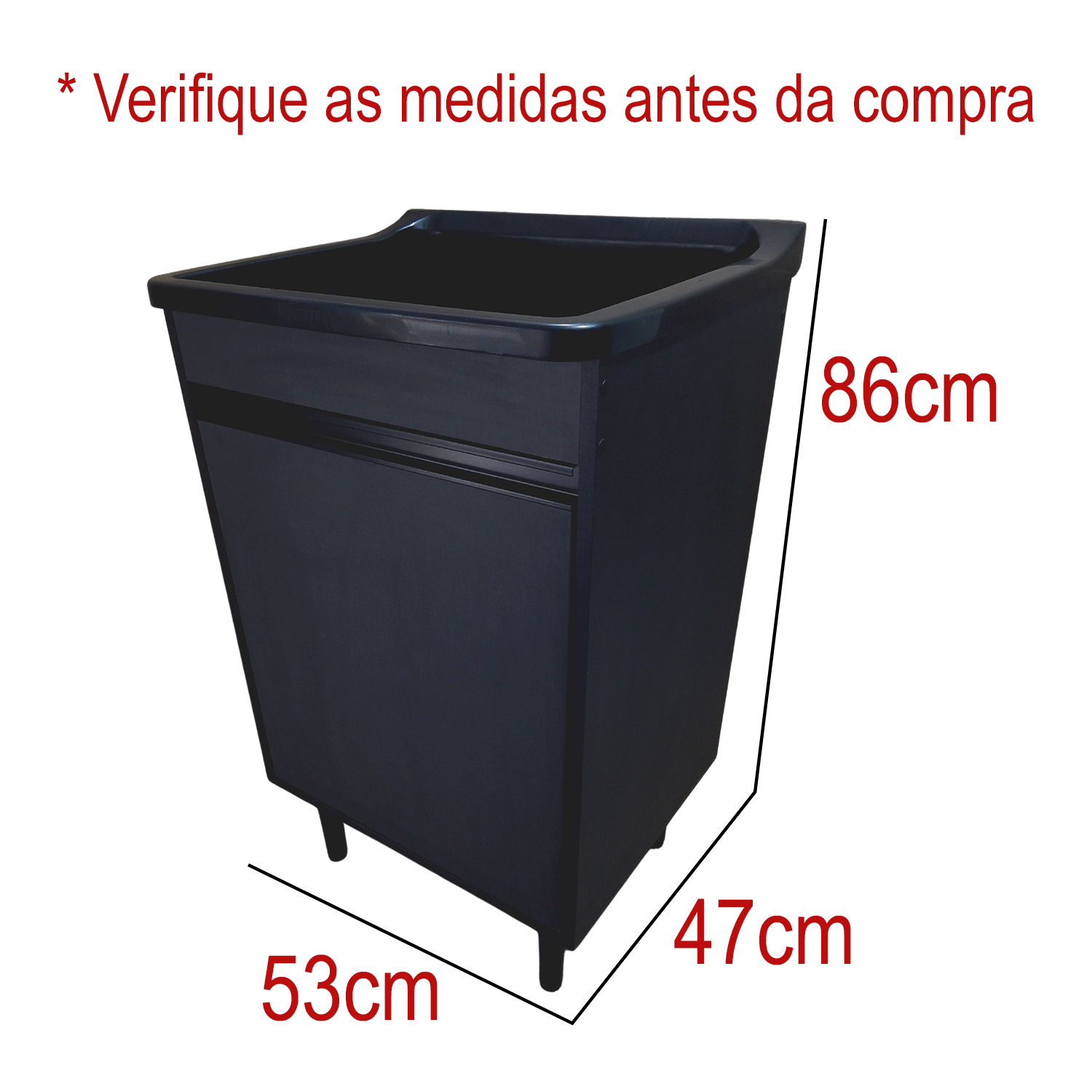 Gabinete Mdf Black Cm Tanque Pl Stico L Puxador Perfil Ejv Shoop