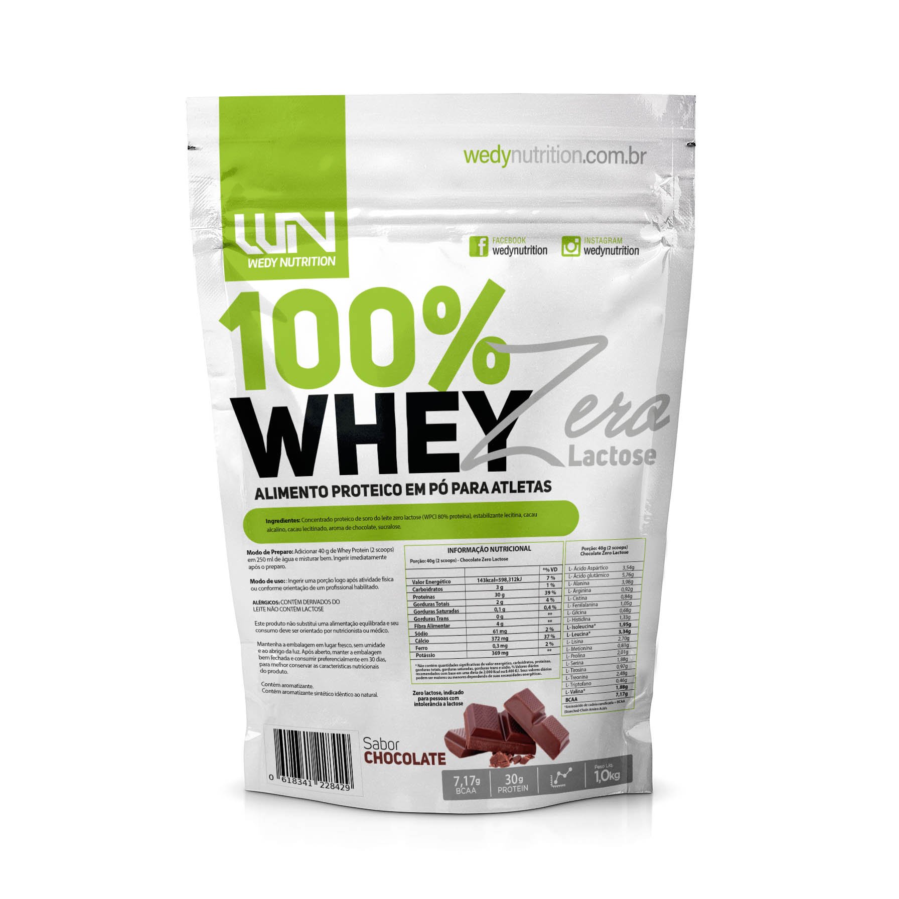 Whey Protein Zero Lactose Kg Wedy Nutrition