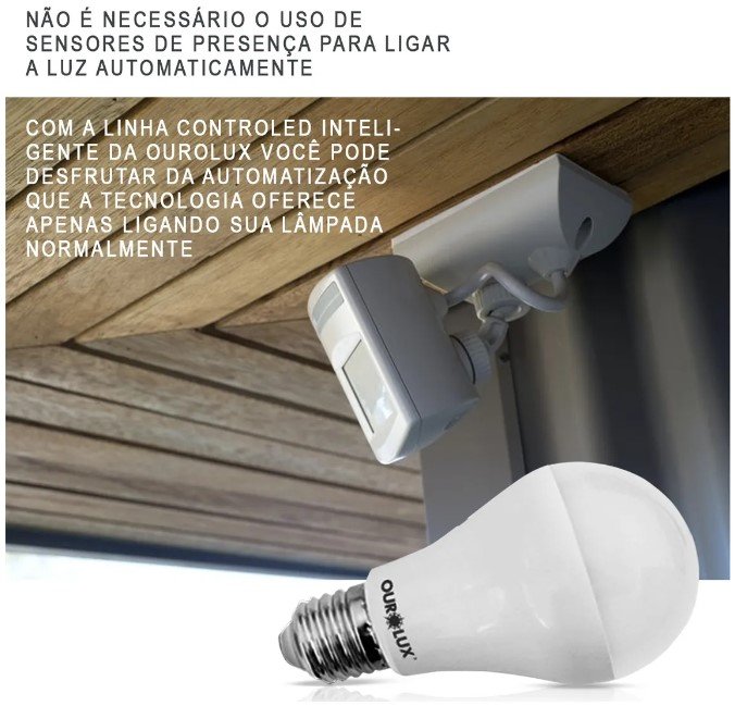 L Mpada Led C Sensor De Luminosidade W K Ourolux