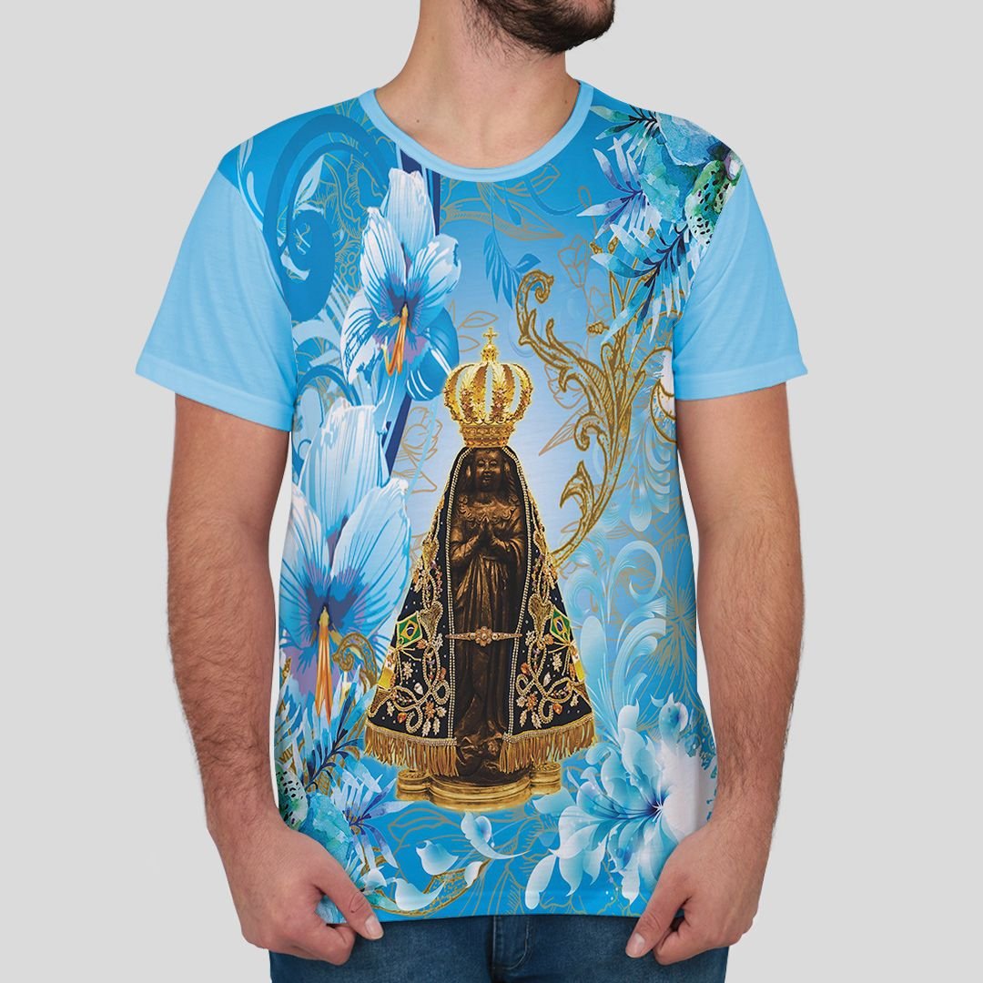 Camiseta Tradicional Azul Nossa Senhora Aparecida