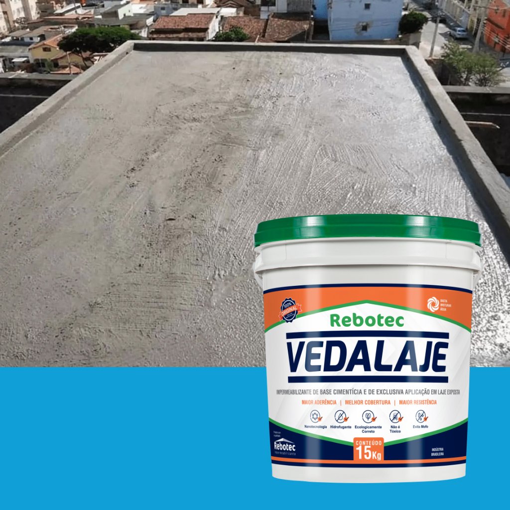 Impermeabilizante Para Lajes Rebotec Vedalaje Balde 15Kg