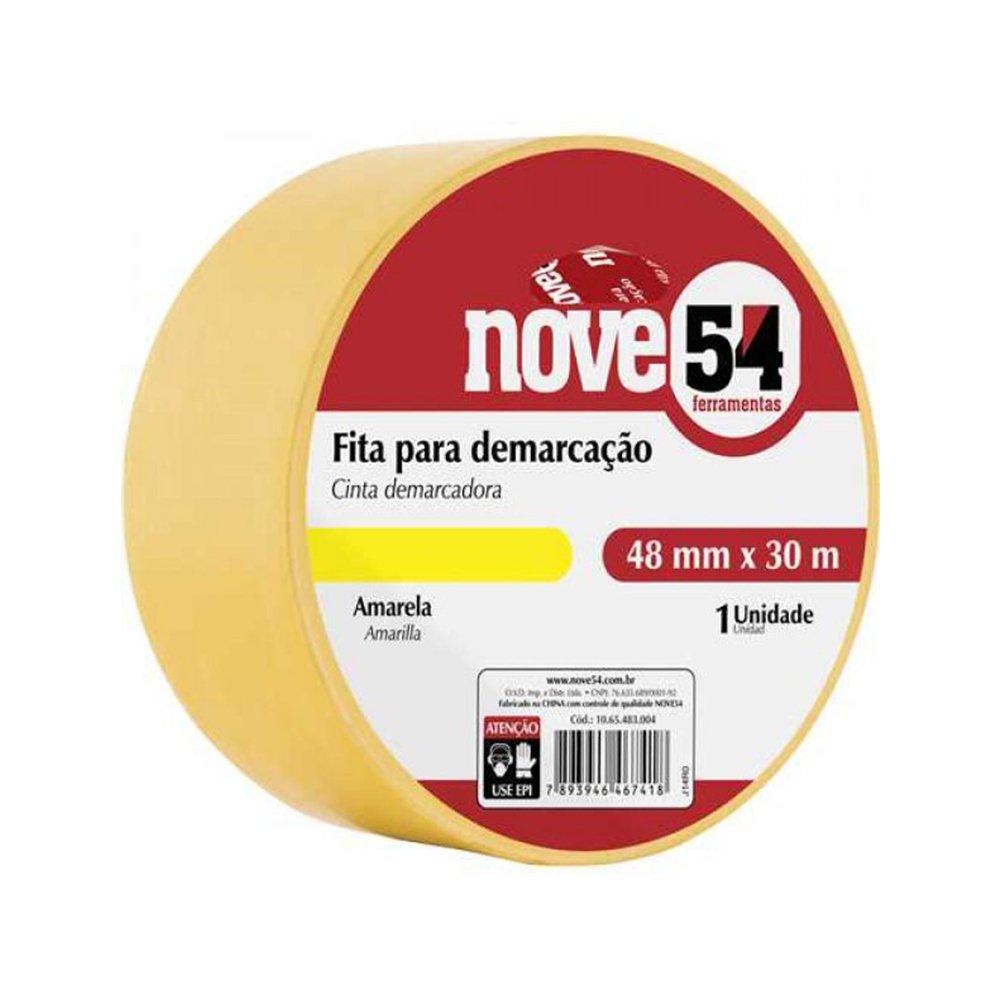 Fita Adesiva Para Demarca O Amarela Mm X M Nove