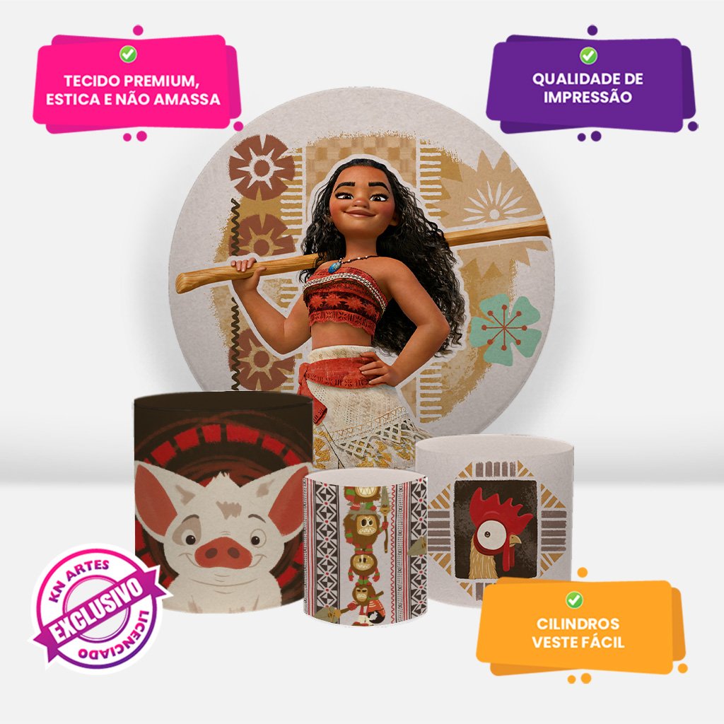 Kit Festa Pegue E Monte Disney Moana Licenciado