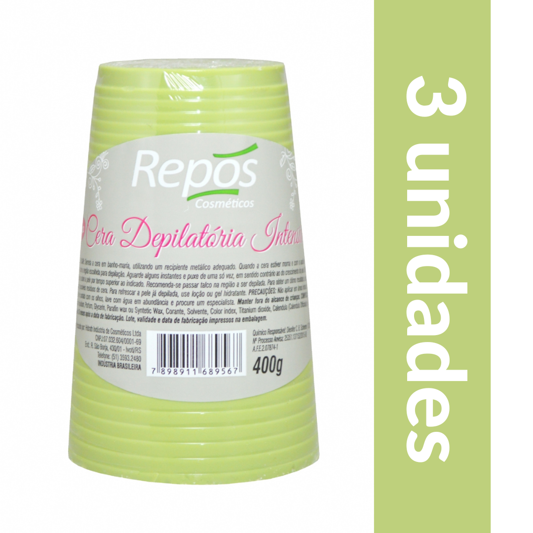 Kit Repos Cera Depilatória Intensive 400g 3 Unidades