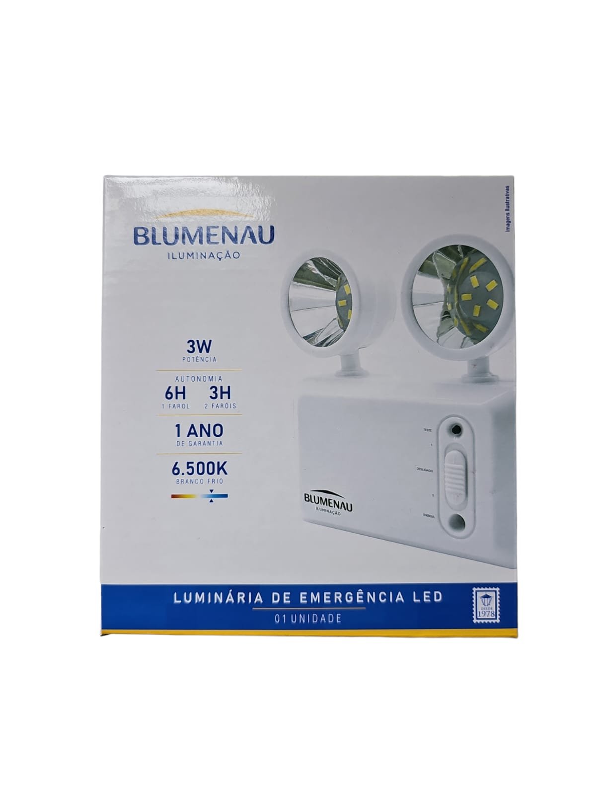 Bloco para Iluminação de Emergência LED 3w 600lm Blumenau