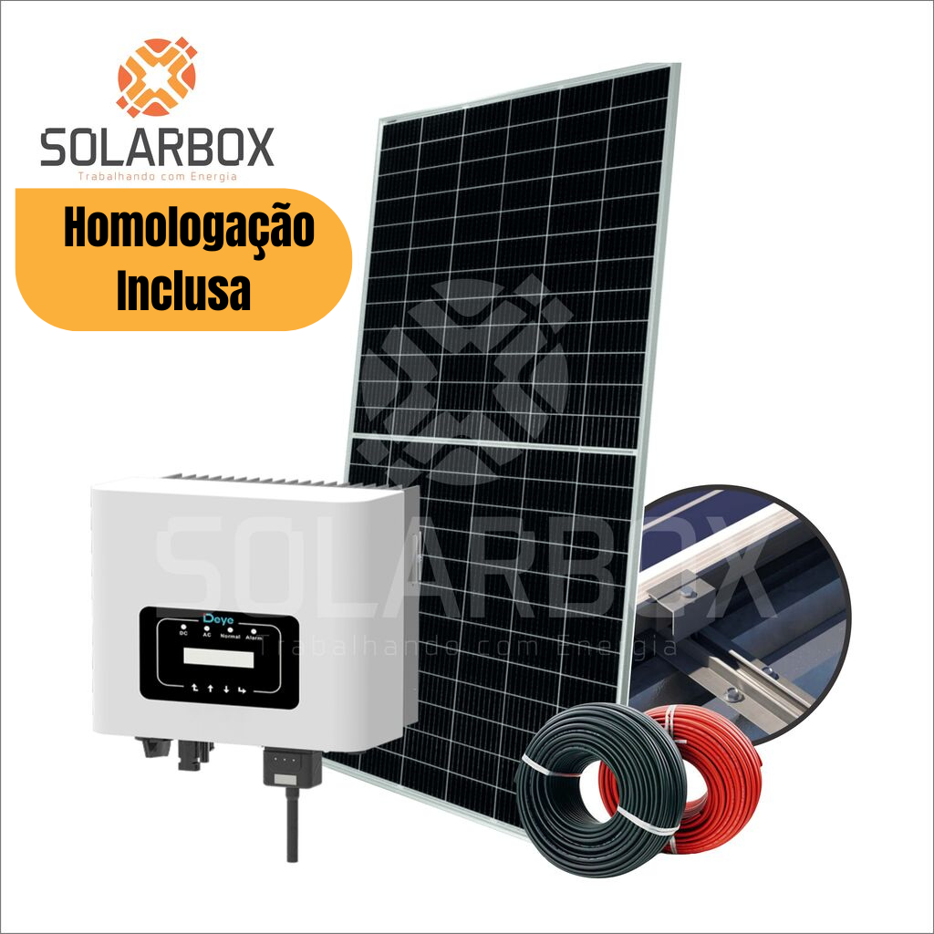 Kit Gerador Solar 2 80kWp Telhado Metálico Gera até 440 kWh mês