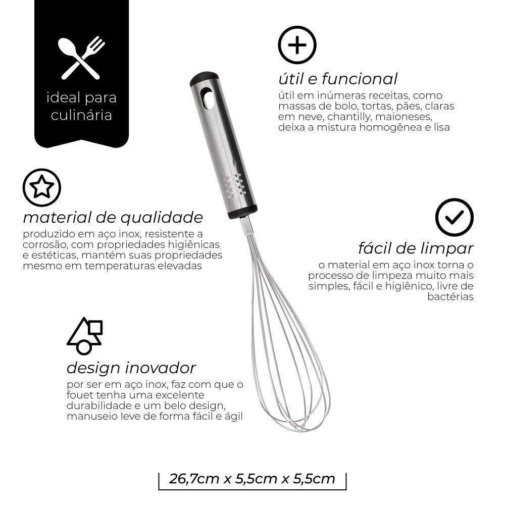 Batedor De Ovos Fouet Inox Mimo Style