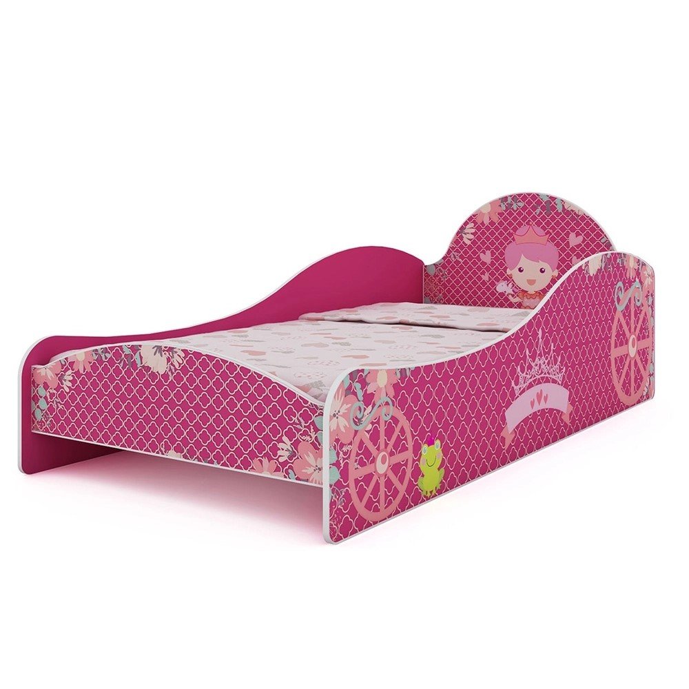 Cama De Solteiro Princesa Pink Ploc Gelius