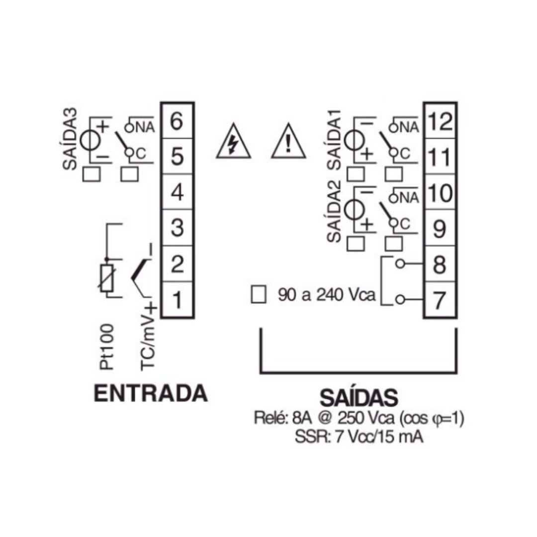 Controlador Temporizador Multiescala T42 100A 240Vca