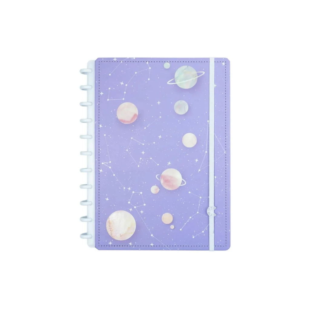 Caderno Inteligente Grande Purple Galaxy