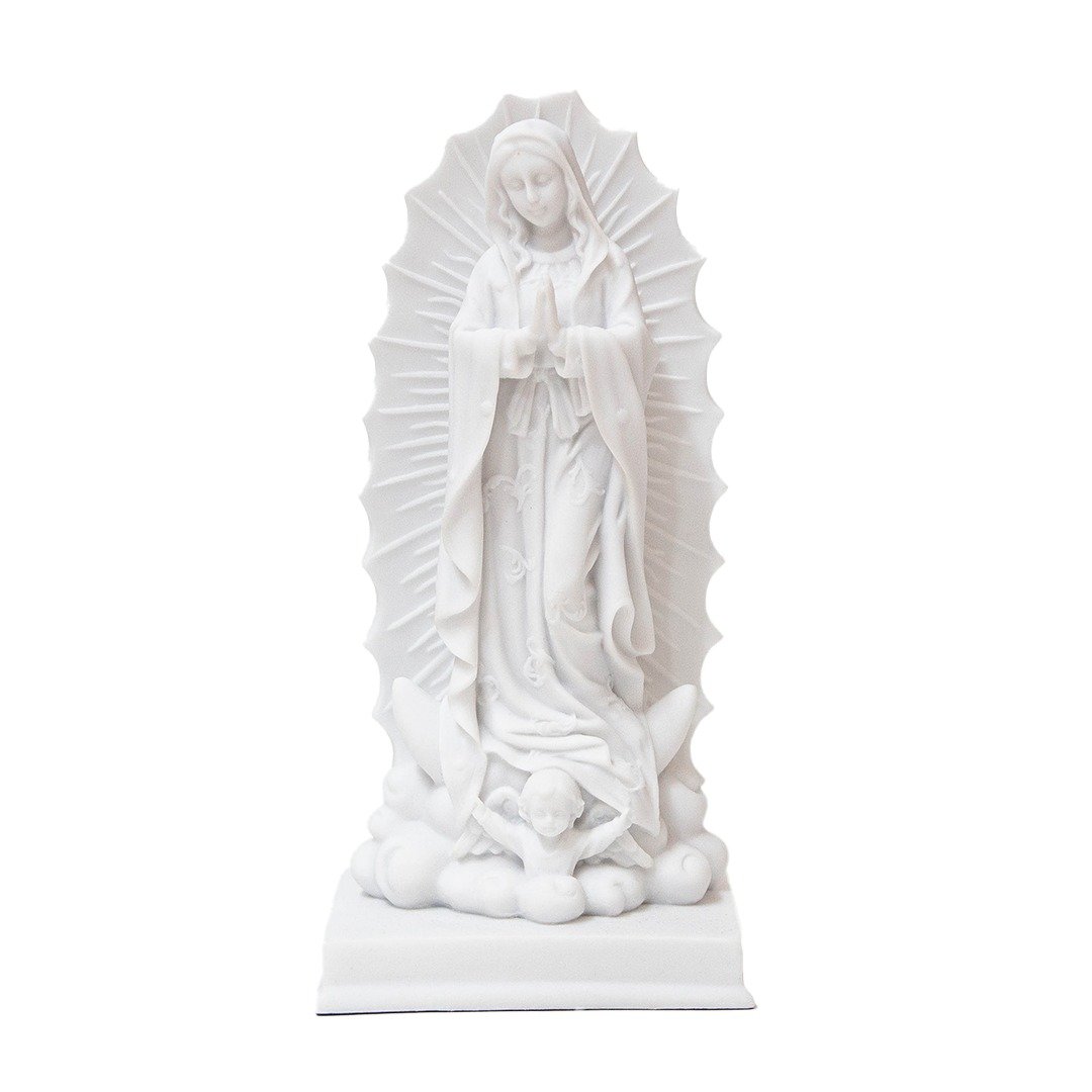 Escultura em Pó de Mármore Nossa Senhora de Guadalupe