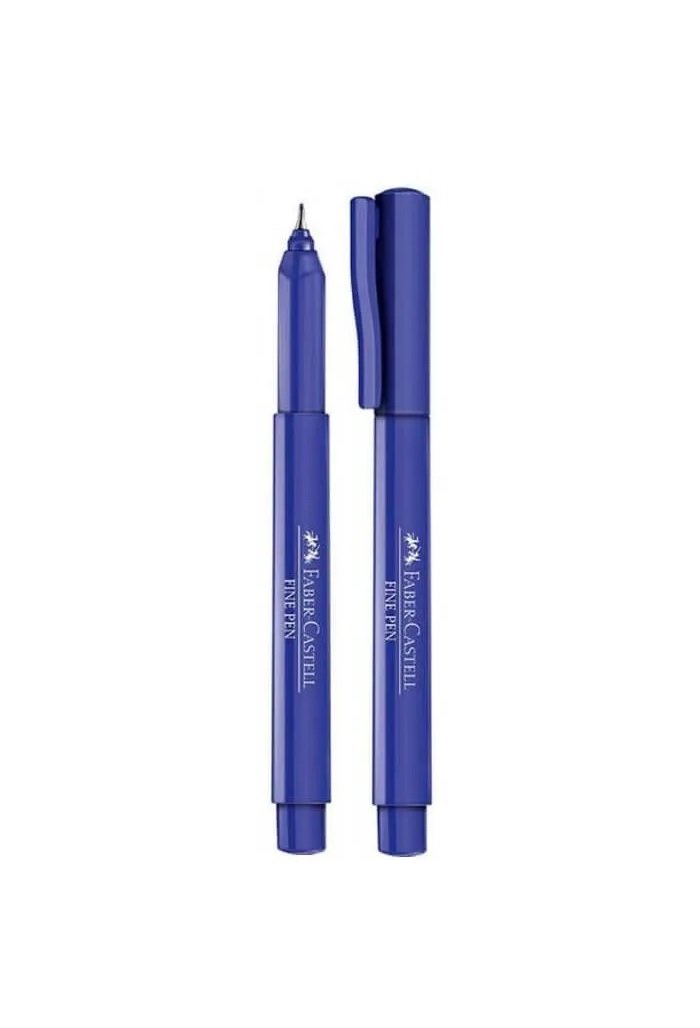 Caneta Hidrográfica Fine Pen Azul 0 4mm Faber Castell Qualifor