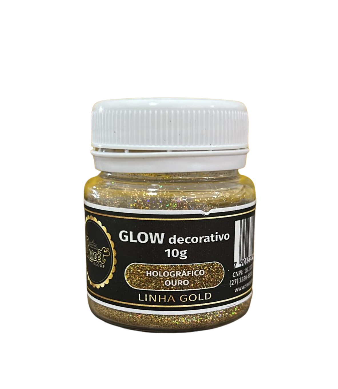 Glitter Decorativo Holográfico Ouro 10g Sweet Decor