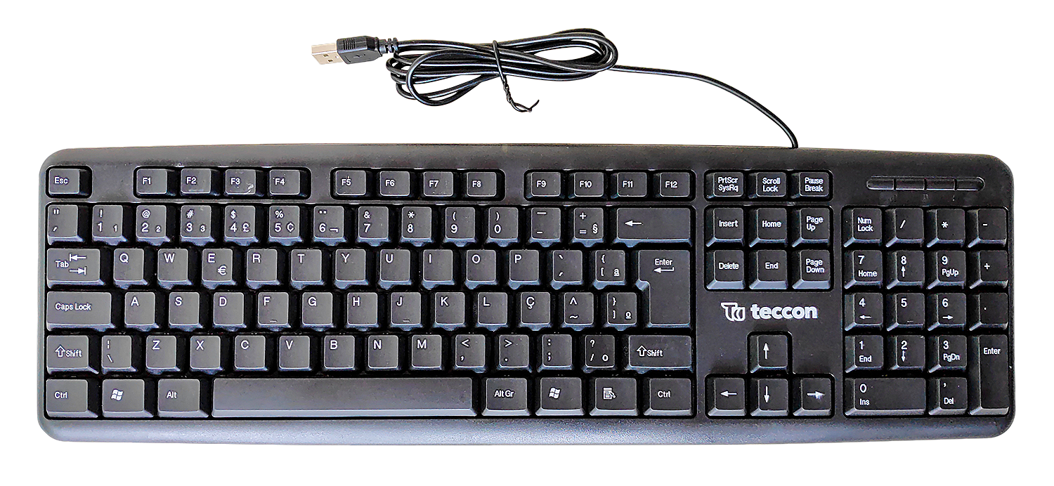 Teclado Usb Teccon K Padr O Brasil Abnt Pc Notebook