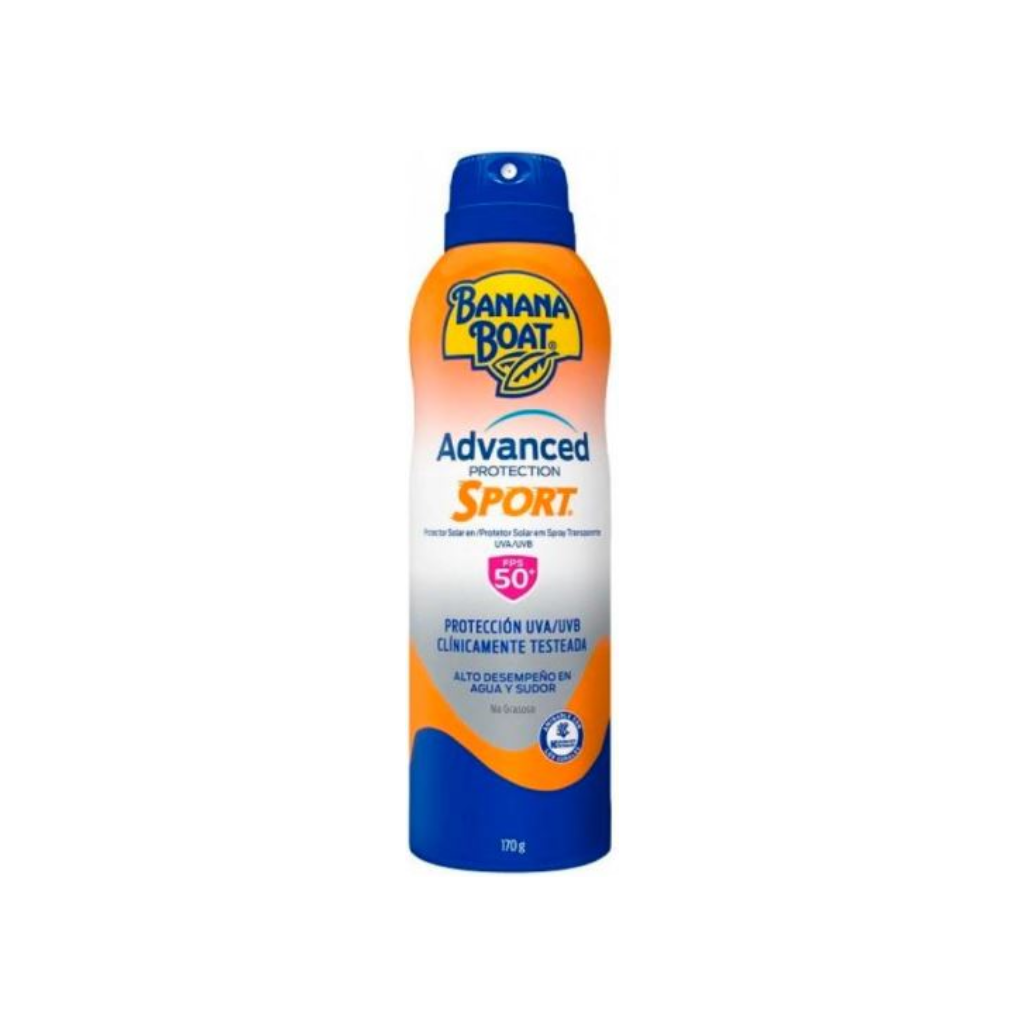 PROTETOR SOLAR BANANA BOAT AEROSOL ADVANCED PROTECTION SPORT FPS 50 170G