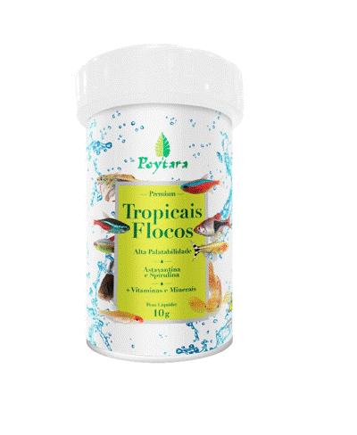 Ra O Poytara Tropicais Flocos Nutri O Balanceada Para Peixes Coloridos