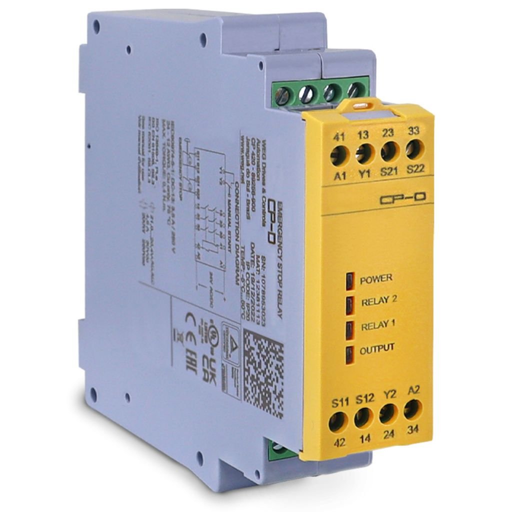 Relé Parada de Emergência CP-D301 24Vca/Vcc | Certificado WEG