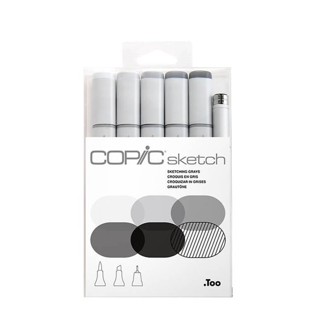conjunto copic sketching grays