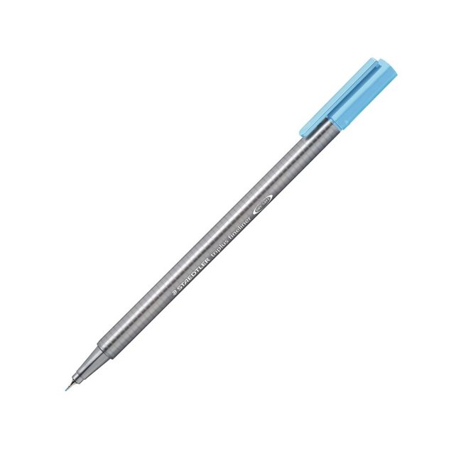 caneta fineliner staedtler triplus 334 305 azul pastel