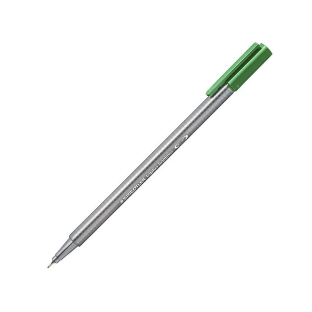 caneta fineliner staedtler triplus 334 05 verde