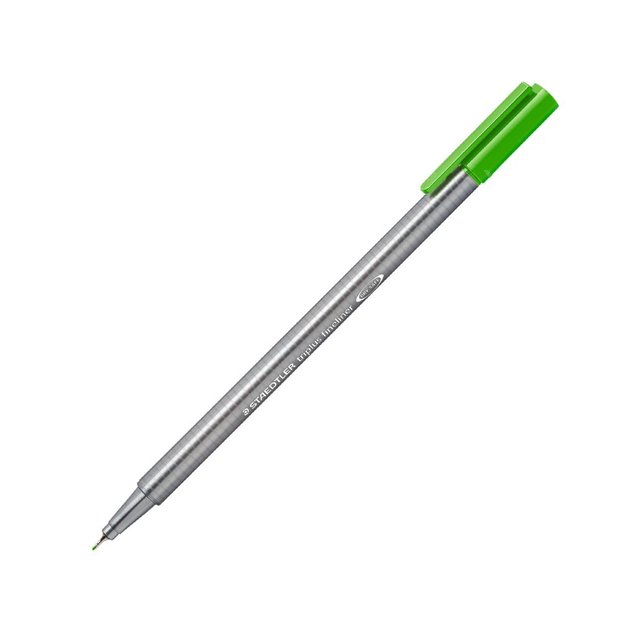 caneta fineliner staedtler triplus 334 51 verde salgueiro