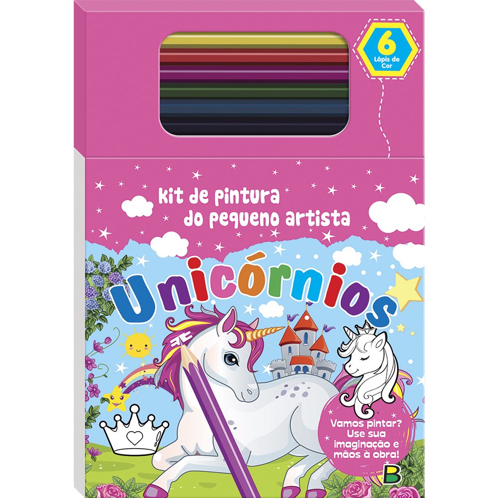 Unicórnios e amigos: Livro para colorir com lápis