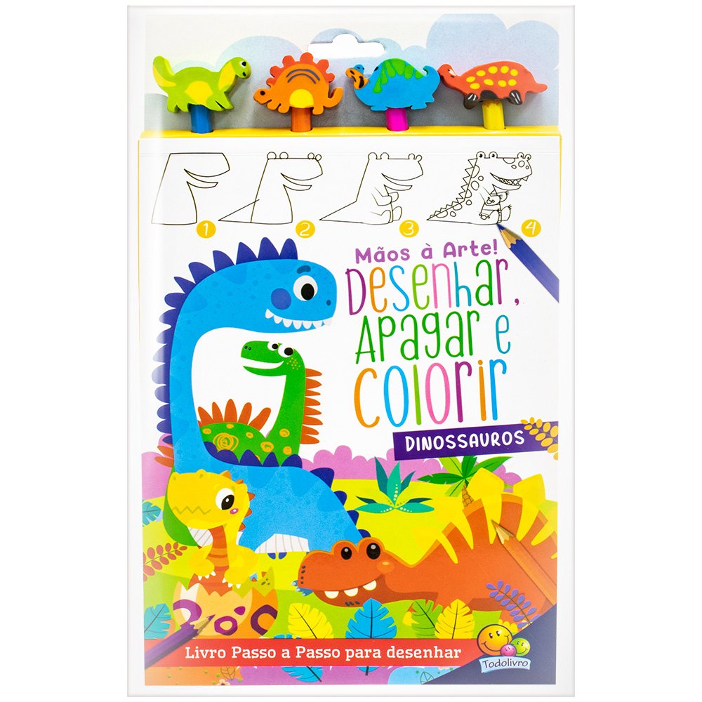 Livro - Meus 111 Desenhos para Colorir: Dinossauros - Livros de