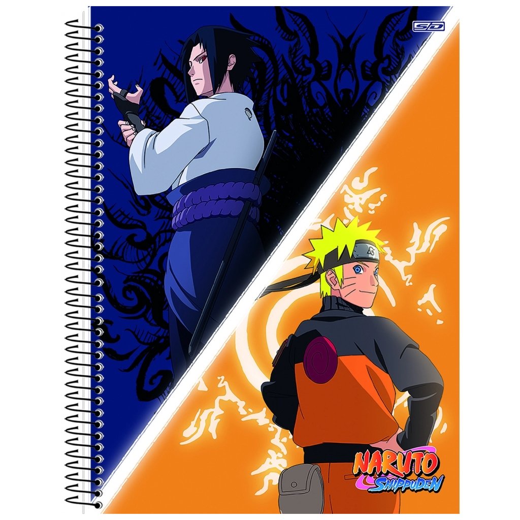 Caderno Naruto 1/4 Brochura Pequeno Capa Dura 80 Folhas SD