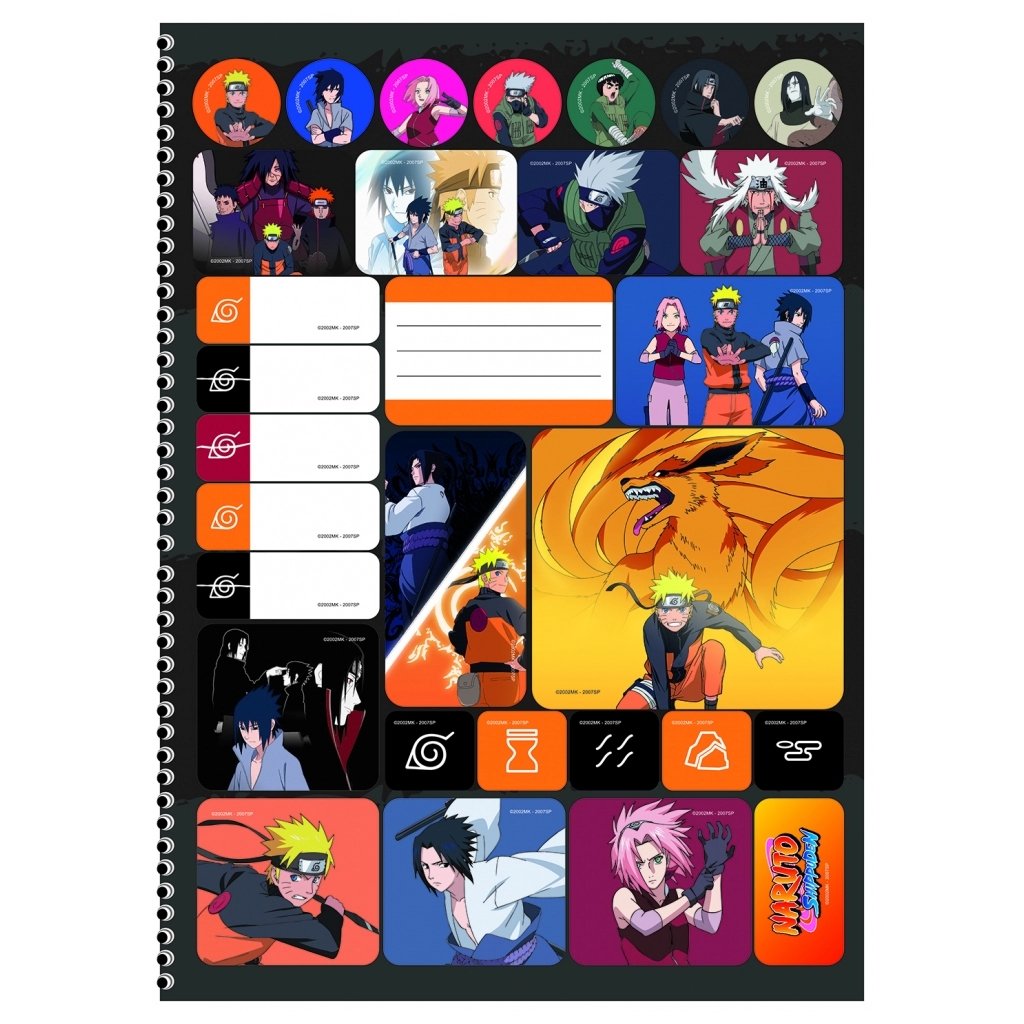 Caderno Universitário São Domingos Naruto 80 Folhas - Destro