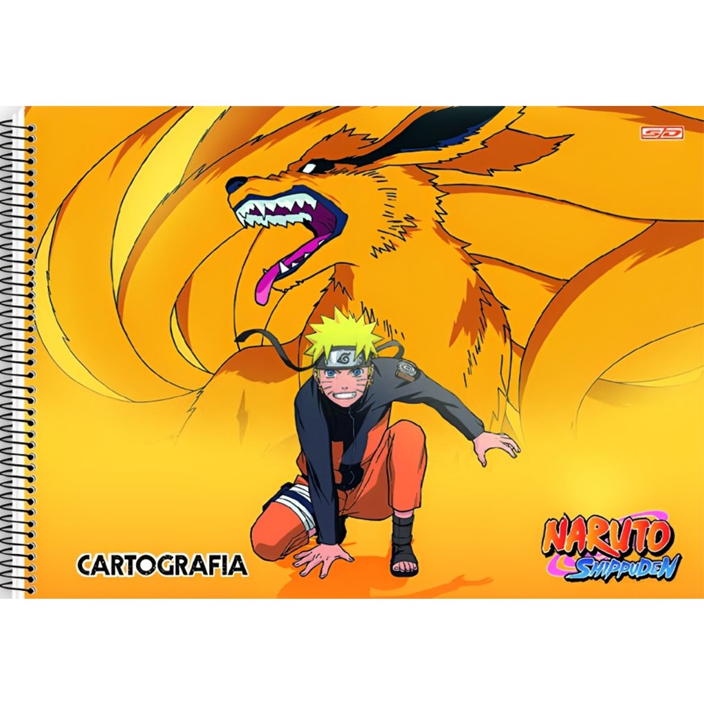 Caderno Desenho Naruto C/4 60 F Cartografia Escolar Completo