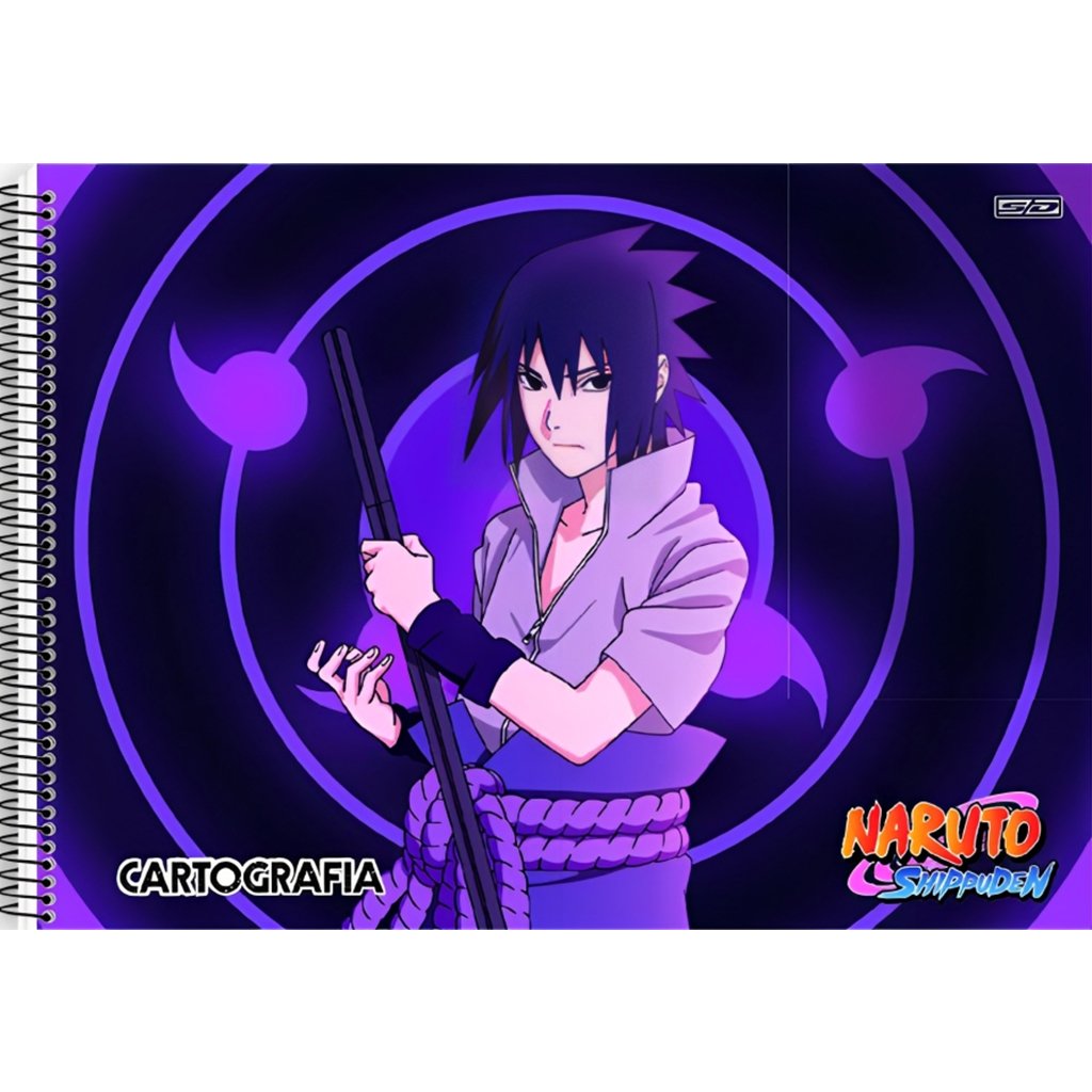 Caderno de desenho São Domingos Naruto espiral 60 folhas São Domingos  entrega delivery rápido