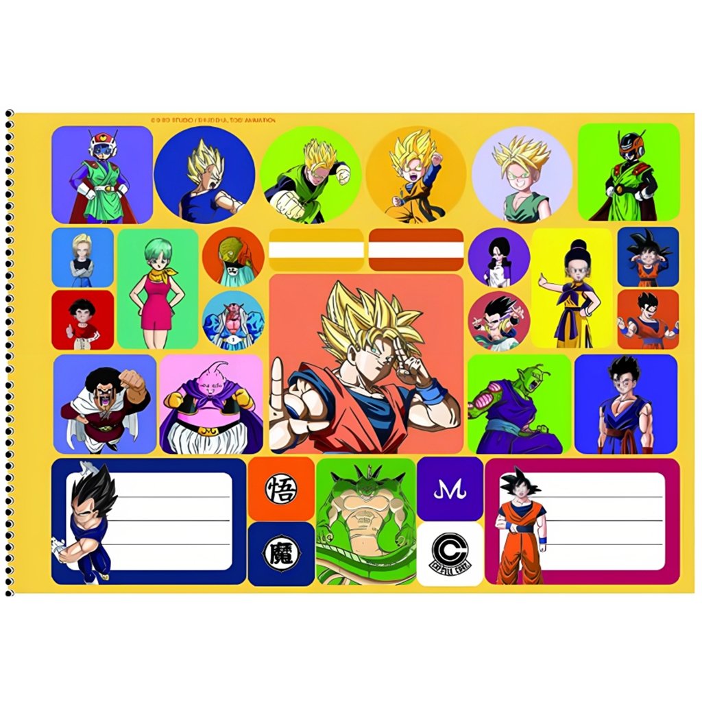 Caderno De Desenho Dragon Ball Super 60 Folhas Cartografia - Tem