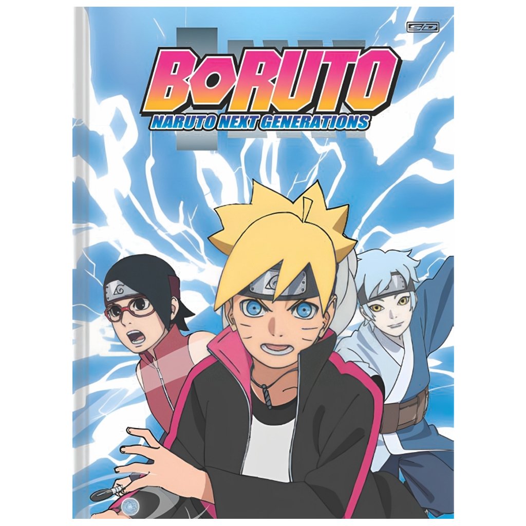 Caderno Espiral 1 Matéria Boruto Anime Naruto Escolar - São