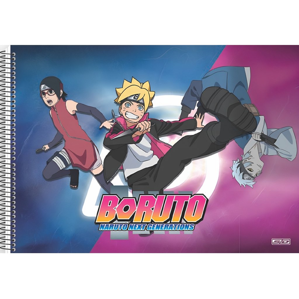 Caderno Cartografia e Desenho Espiral Capa Dura 60 Fls Boruto