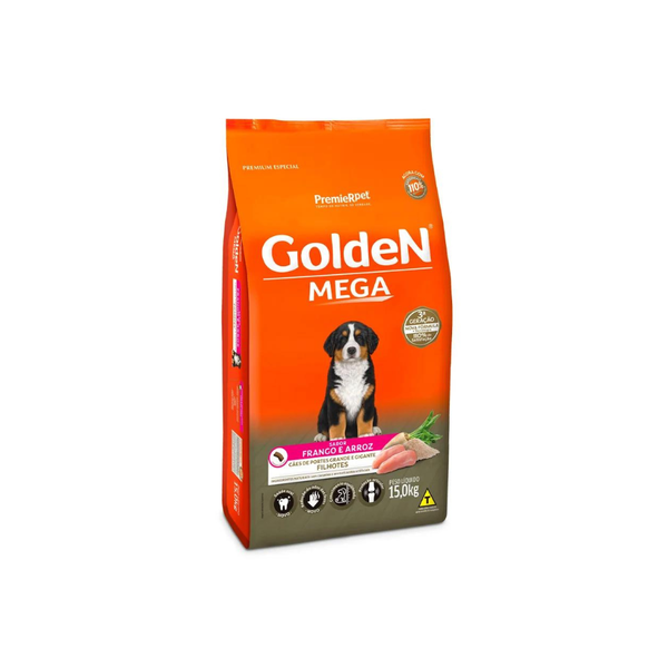 Pet Shop Júnior - Ração Golden Seleção Natural Cães Filhotes Frango e Arroz  10,1 kg