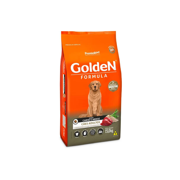 Ração Golden Formula Cães Adultos Carne & Arroz