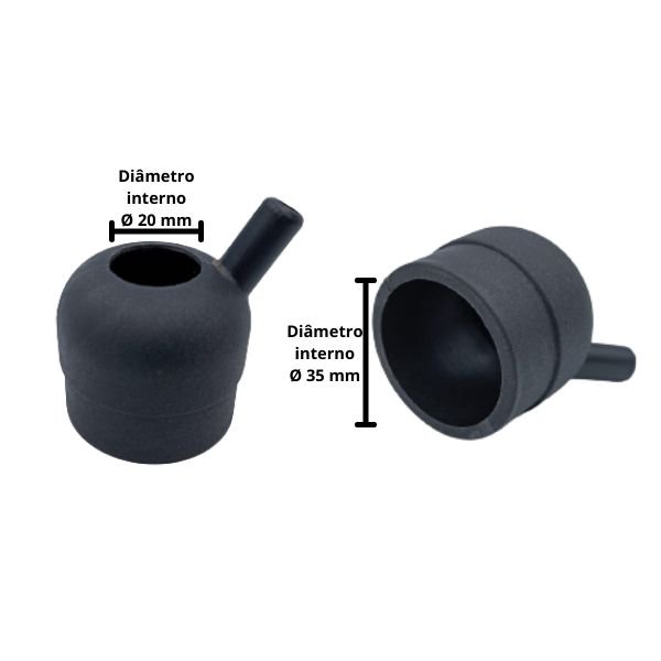 Ponteira Teteira Nylon Furo 20 mm Ponteira Teteira Nylon Furo 20 mm