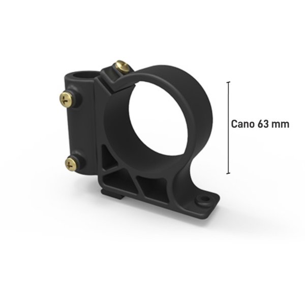 Suporte Plástico Cano 2 1/2 Polegadas 63 mm Suporte Plástico Cano 2 1/2 Polegadas 63 mm