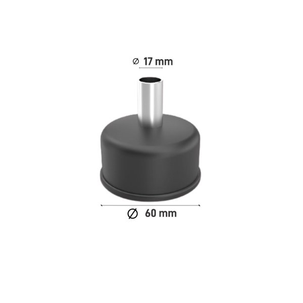 Tampão Final Linha 60mm Furo Passante para Tubulação 63mm Tampão Final Linha 60mm Furo Passante para Tubulação 63mm