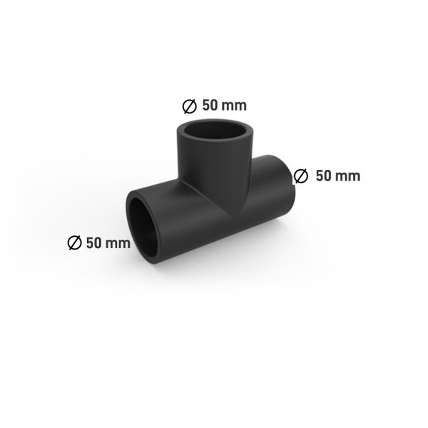 Te Borracha 50 mm Te Borracha 50 mm