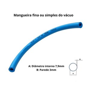 mangueira simples fina do vacuo 5 16 3 azul agropeperi ordenha